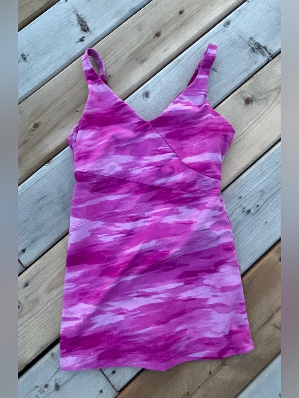 Under Armour Pink tank top with build in bra